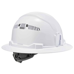 Ergodyne Skullerz 8973 White Hard Hat Full Brim Vented Type 1 Class C MAIN 