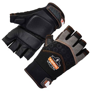 Ergodyne ProFlex 900 Black Half-Finger Impact Gloves MAIN 