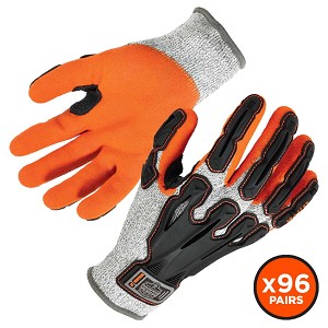 Ergodyne ProFlex 922CR Gray A3 Nitrile Coated Cut Resistant Gloves [96 Pairs] MAIN 