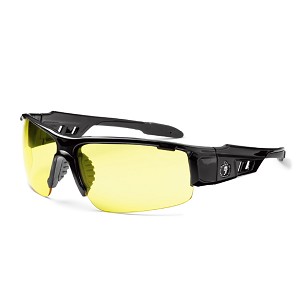 Ergodyne 52050 Black Frame Yellow Lens Safety Glasses MAIN 