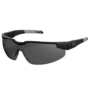 Ergodyne 50063 Matte Black Frame Smoke Lens Anti Fog Adjustable Temples Safety Glasses MAIN 