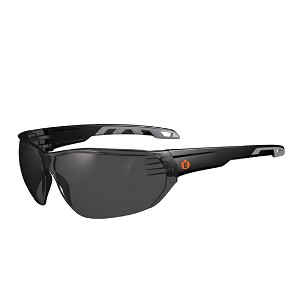Ergodyne 59233 Matte Black Frame Smoke Lens Anti Fog Frameless Safety Glasses MAIN 