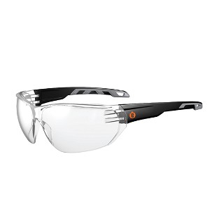 Ergodyne 59200 Matte Black Frame Clear Lens Frameless Safety Glasses MAIN 