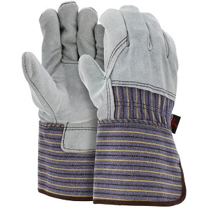 MCR Safety 1414A Cowhide Leather Palm Work Glove With 3/4 Leather Back And Extended Cuff [12 PACK] MAIN 
