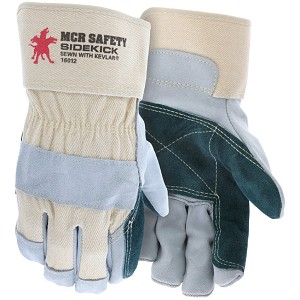 MCR Safety 16012 Cowhide Leather with Double Palm Heat Resistant glove 
