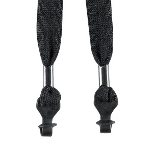 MCR Safety 215 Economy, Black Rubber Loop Ends Lanyard 