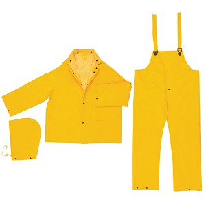 MCR Safety 2403 Classic Plus, .35mm, PVC/Poly, Yellow 3 Pc Suit 