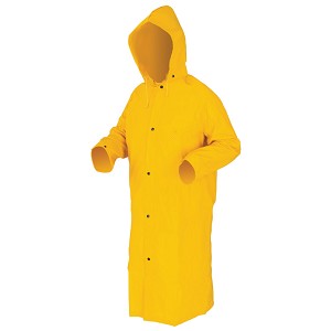 MCR Safety 240C Classic Plus, .35mm, PVC/Poly, Corduroy Collar Yellow 2 Pc Coat 