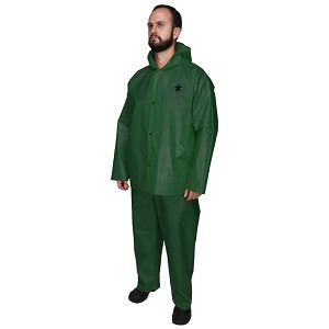MCR Safety 568JH .25mm, TPU/Nylon, w/Attached Hood, Green Green 1 Pc Jacket 