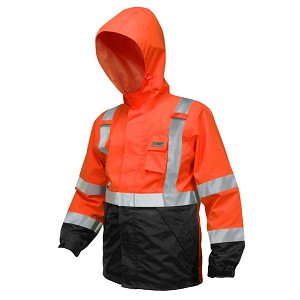 MCR Safety 591SJH Breathable Pu/Poly, Class 2 Orange 1 Pc Jacket 