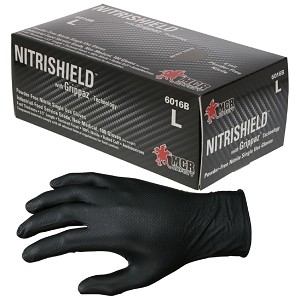 Black 6 Mil Texture Nitrile PF Disp S 