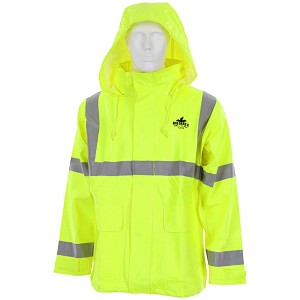 MCR Safety BJ238JH Class 3 FR Hi Viz Rain Jacket CAT 2 Green. MAIN 