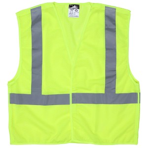 MCR Safety CL2ML Class 2, Tear-Away, Poly Safety Vest, Lime 