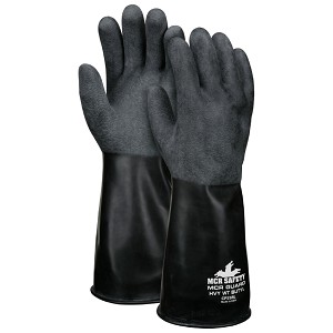 Unsupported Butyl Glove,14", Rough Fin S 