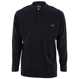 MCR Safety H1NS FR Long Sleeve Henley Navy 