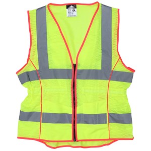 MCR Safety LVCL2ML Ladies, Class 2 Vest, Mesh, Lime 