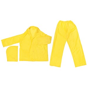 MCR Safety O503 Zodiac, .10mm, Single Ply PVC, Yellow 3 Pc Suit 