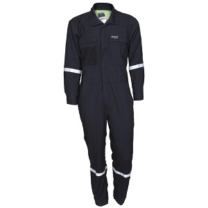 MCR Safety SBC101238 Summit Breeze Coverall 5.5 oz Inherent Blend Material Navy 