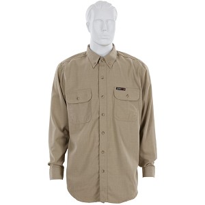 MCR Safety SBS1003S Summit Breeze 5.5 oz. Inherent Blend Material Shirt Tan 