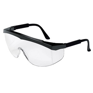 MCR Safety SS110AF SS1 Black Frame, Clear UV-AF Lens 