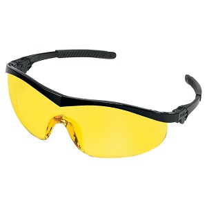 MCR Safety ST114 ST1 Black Frame, Amber Lens 