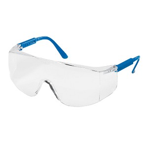 MCR Safety TC120 TC1 Blue Temples, Clear Lens 