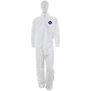 MCR Safety TY125S Tyvek Coverall w/ Elastic Sleeve & Ankle White 1 Pc Coverall [25 Pack] 