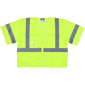Class 3, Hi-Viz Lime, Zipper Vest S 
