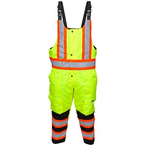 MCR Safety VT38BP Vortex, Insulated Class E Bib Pant Lime-Black 1 Pc Bib 