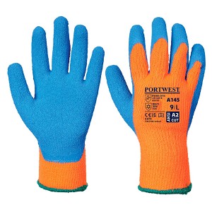 Portwest A145OBL Cold Grip Glove - Latex Hi Viz Orange 