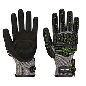 Portwest A755K3R VHR15 Nitrile Foam Impact Glove Black 