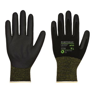 Portwest AP10K8R NPR15 Foam Nitrile Bamboo Glove Black 