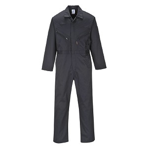 Portwest C813BKR Liverpool Zipper Coverall Black 