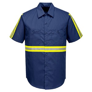 Portwest F124NAR Iona Xtra Short Sleeve Shirt Navy 