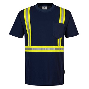 Portwest F131NAR Iona Xtra Enhanced T-Shirt Navy 