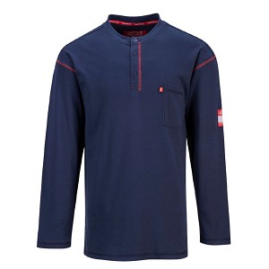 Portwest FR02NAR Bizflame FR Henley Navy 