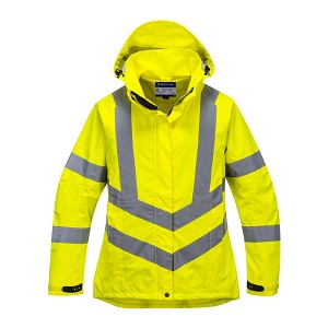 Portwest LW70YER Women's Hi-Vis Breathable Jacket Hi Viz Green 