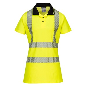 Portwest LW72YBR Women's Pro Polo Shirt Hi Viz Green 