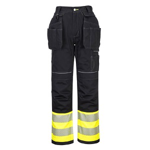 Portwest PW307YBR PW3 Hi-Vis Removable Holster Pants Black 