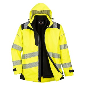 Portwest PW365YBR PW3 Hi-Vis 3-in-1 Jacket Hi Viz Green 