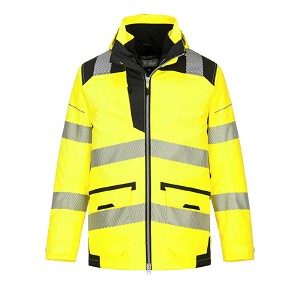 Portwest PW367YBR PW3 Hi-Vis 5-in-1 Jacket Hi Viz Green 