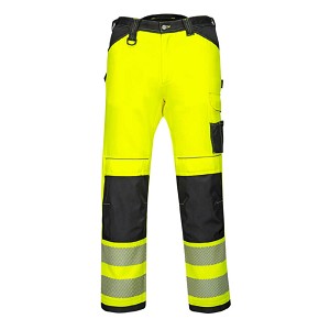 Portwest PW385YBR PW3 Hi-Vis Women's Stretch Work Pants Hi Viz Green 