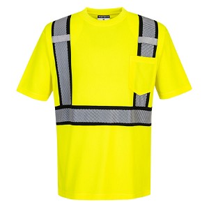 Portwest S395YBR Detroit Short Sleeve T-Shirt Hi Viz Green 