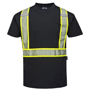 Portwest S396BKR Iona Plus Short Sleeve T-Shirt Black 