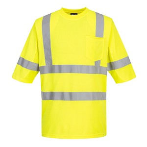 Portwest S397YER Mesh Panel Class 3 T-Shirt Hi Viz Green 