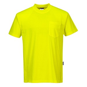 Portwest S577YER Non ANSI Cotton Blend T-Shirt Hi Viz Green 
