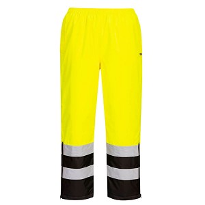 Portwest S598YBR Hi-Vis Lined Rain Pants Hi Viz Green 