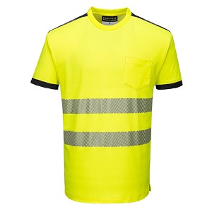 Portwest T181YBR PW3 Hi-Vis Short Sleeve T-Shirt Hi Viz Green 