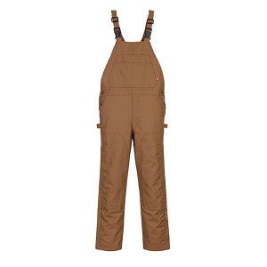 Portwest UFR49BRR DuraDuck Flame Quilt Lined Bib Overall Brown 