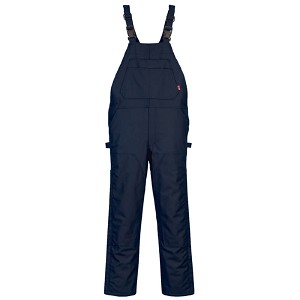 Portwest UFR49NAR DuraDuck Flame Quilt Lined Bib Overall Navy 